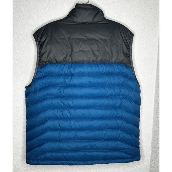 Eddie Bauer Vest Mens Large Blue Gray Down Puffer Quilted Insulated Zip Pockets - Picture 3 of 16